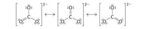 The answer is 3. Explanation : Let’s consider the Lewis structure of the carbonate ion, C O 3 2 −. . The correct Lewis structure for this ion. has one carbon‐oxygen double bond, and two carbon‐oxygen single bonds. Each of the singly bonded. oxygen atoms bears a formal charge of − 1 and all other atoms are neutral. But which of the three.